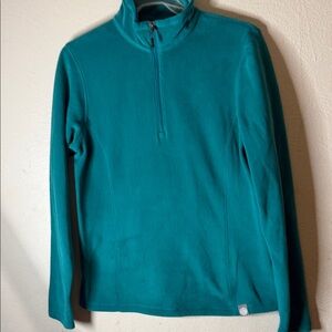 REI Co.op Teal Quarter-Zip soft Fleece Pullover